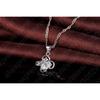 Hot Wholesale Fashion Four Leaves CZ Jewelry Set 925 Sterling Silver Pendant Necklace And Earrings Set For Women
