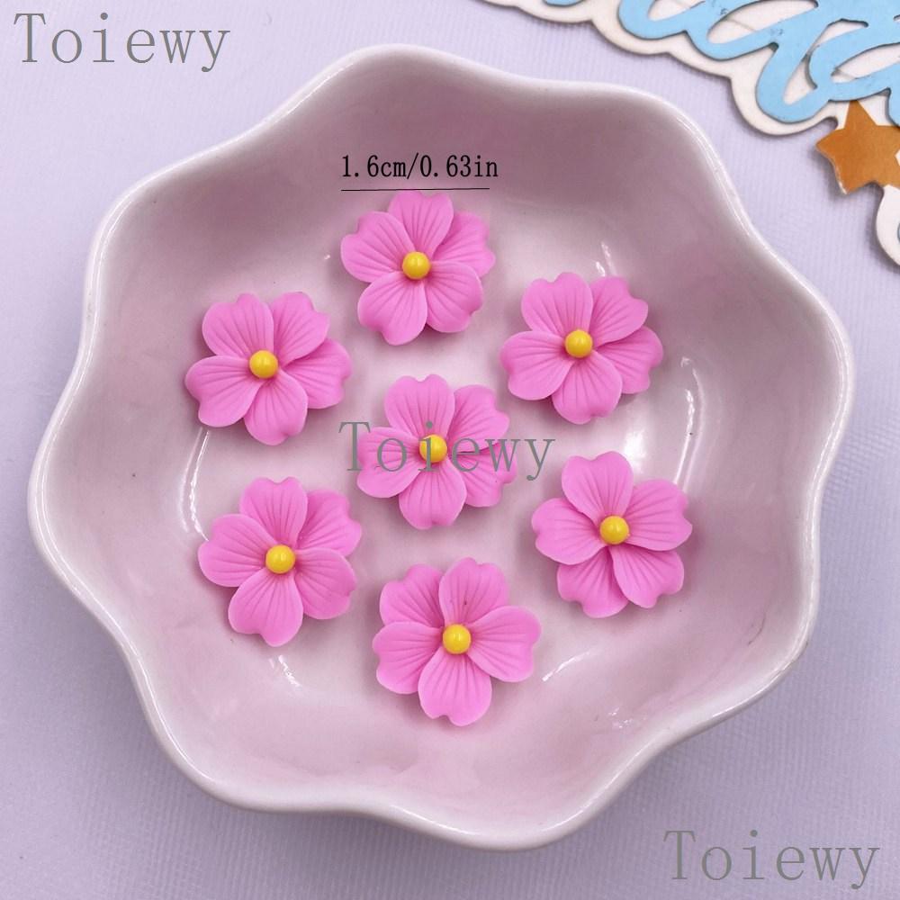 30 Piezas Resina Kawaii Colorido 16mm Flor Espalda Plana Piedra Gema Scrapbook DIY Boda Navidad Arte Decoración Accesorios para Joyería Manualidades