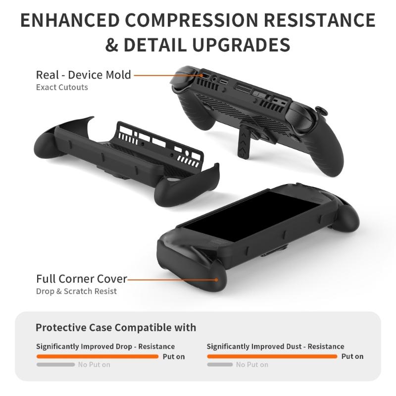 Gamepad Housing for ROG X Protective Cover Case Game Console Scratchproof Upper Bottom Shell with Kickstand