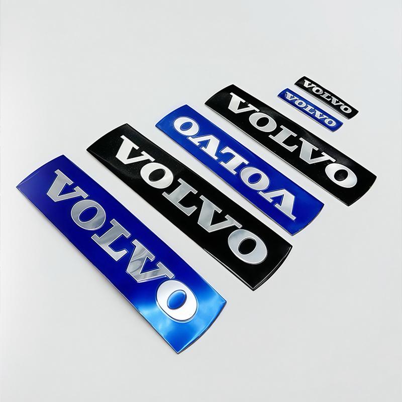 Car front grille logo/blue and black letter badge/steering wheel sticker for Volvo V50 S60L XC60 S40 XC90 V60 S80 V90 V70 V6 T6