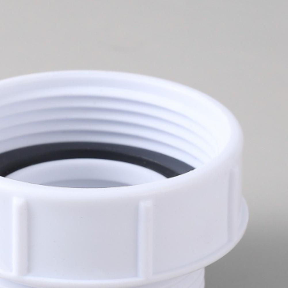 PP Sink Drain Reducer Adapter 1-1/2 To 1-1/4 Inch White Plumbing Connector For Pipe Size Conversion And Easy Installation Tool