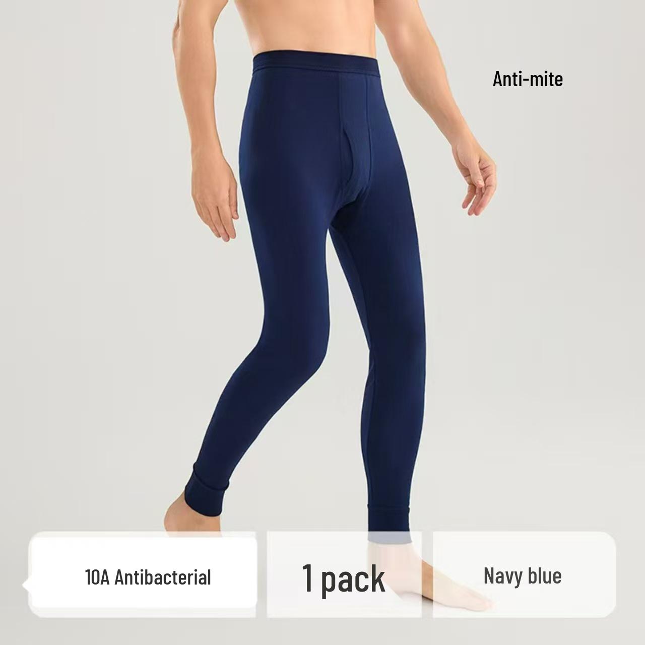 

Cotton Thermal Base Layer Pants: Warm all-cotton pants for teens, men, students, and children, ideal for autumn and winter. XL темно-синий
