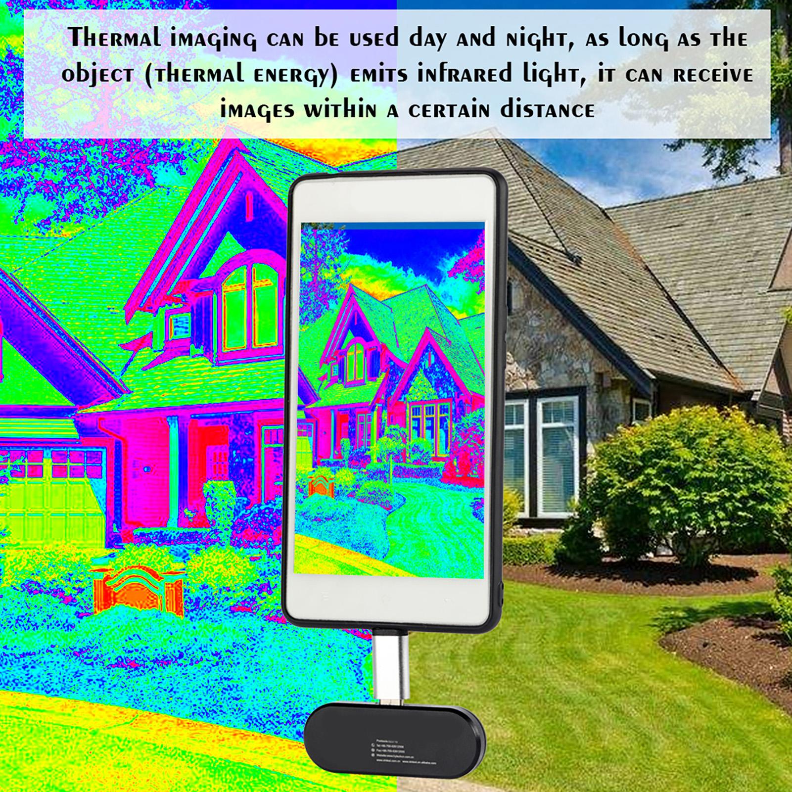

Multifunctional Mobile Phone External Infrared Thermal Imager Center Point Temperature Display for Mobile Phone Multifunction Tools with Adapt