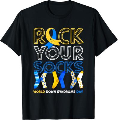 World Down Syndrome Day T Shirt Rock Your Socks Awareness T-Shirt