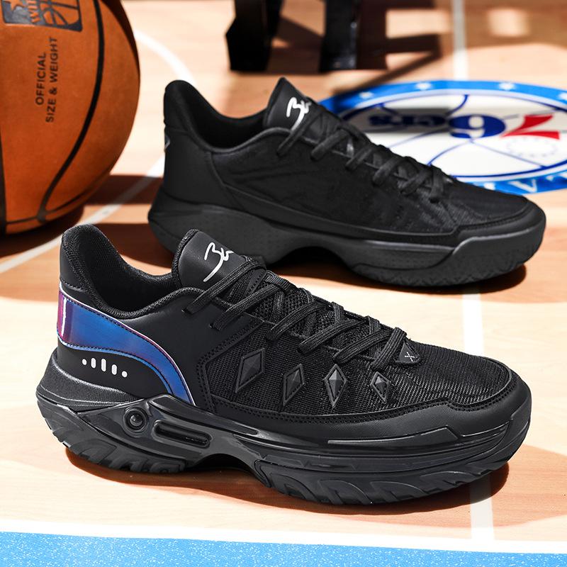

Summer Genuine Sports Shoes Men S And Women S Lightweight And Breathable Students Actual Combat Non-Slip Wear-Resistant Training Shoes Professional B 45 чорний