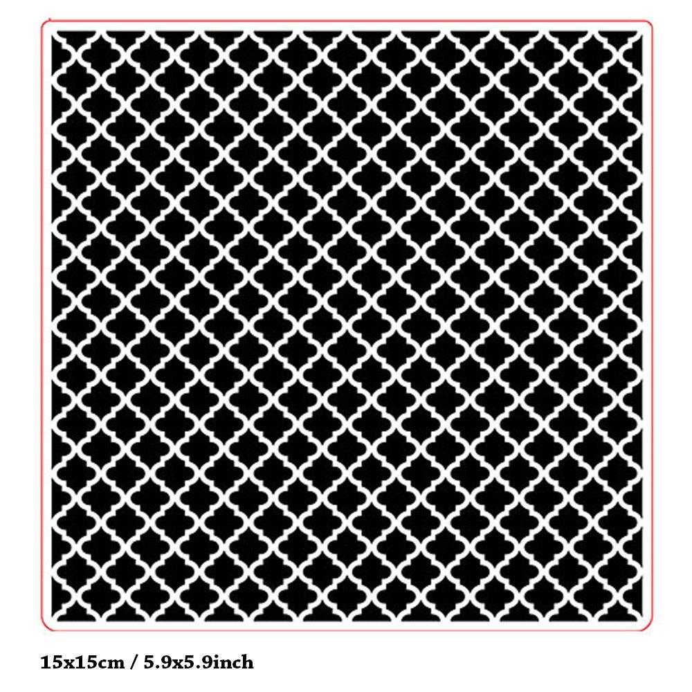 Grid Net Plastic Embossing Folders Template Dies Stencil Flower Lace Line Rattan Heart Frame