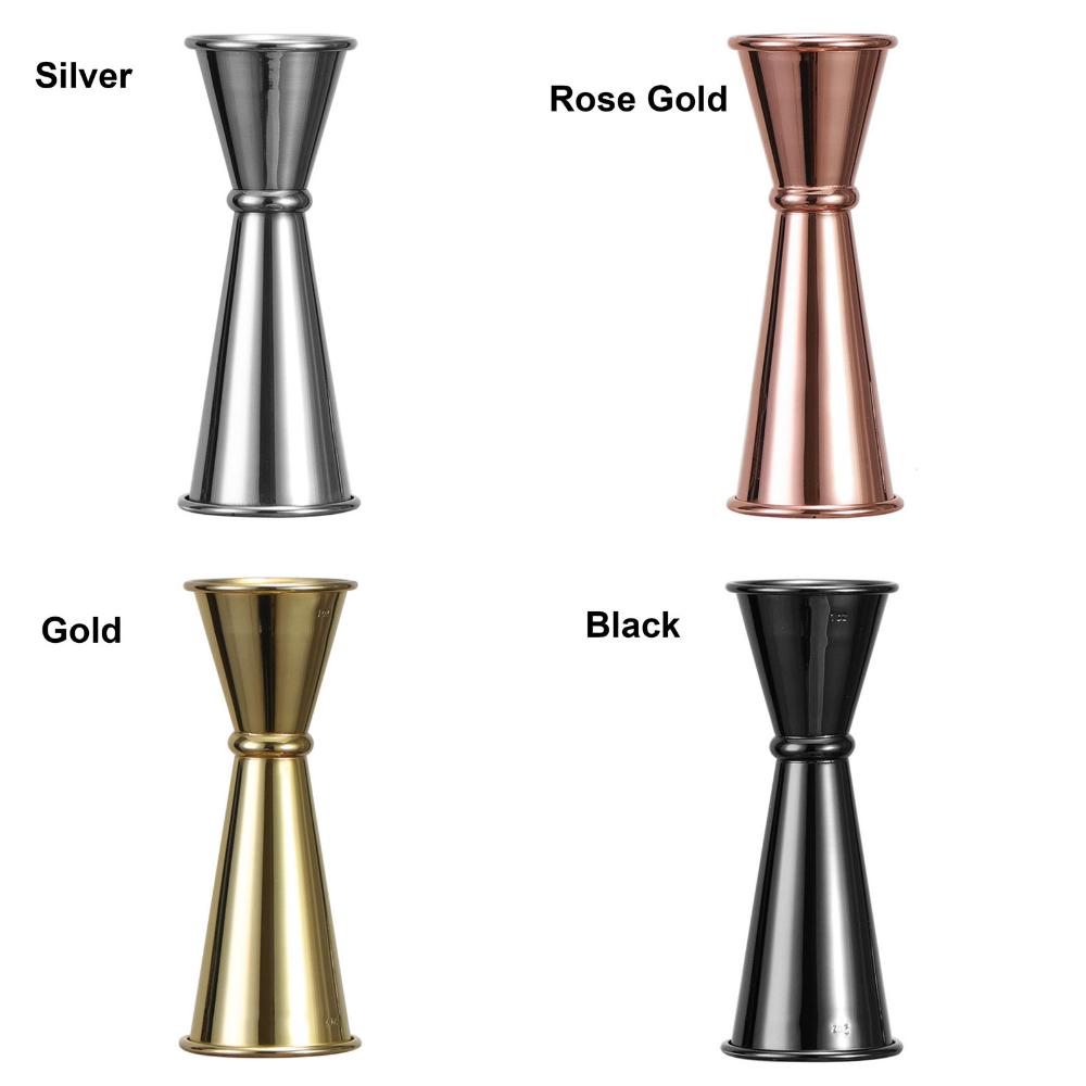 1oz 2oz New Dual Design Measure Cup Double Cocktail Jigger Stainless Steel Japanese Jigger with Measurements Scale Inside