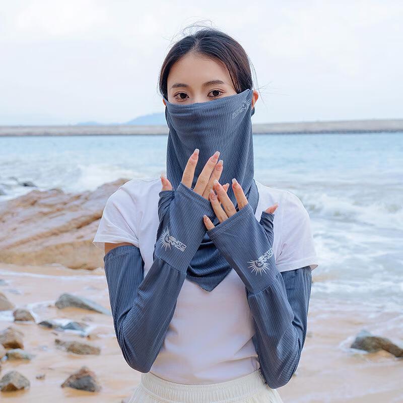 MEET SUNNY Ice Silk Sun Protection Set One Size