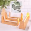 Warm Light Wooden Lighted Base Non-slip Acrylic Cards Display Racks LED Lighted Stand  Home Decor