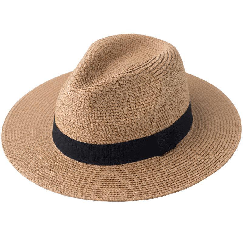 Men's High-End Hepburn Style Summer Panama Straw Sun Hat