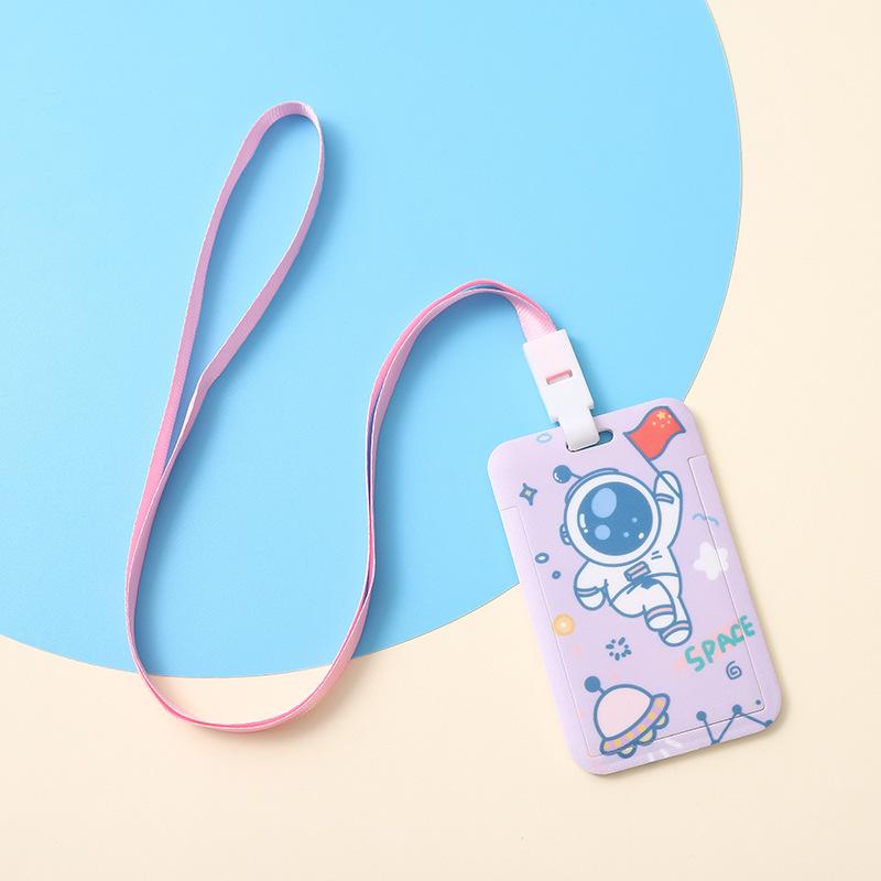 

Держатель для карточек-слайдов «Астронавт» с брелоком-шнурком для студентов и удостоверений личности