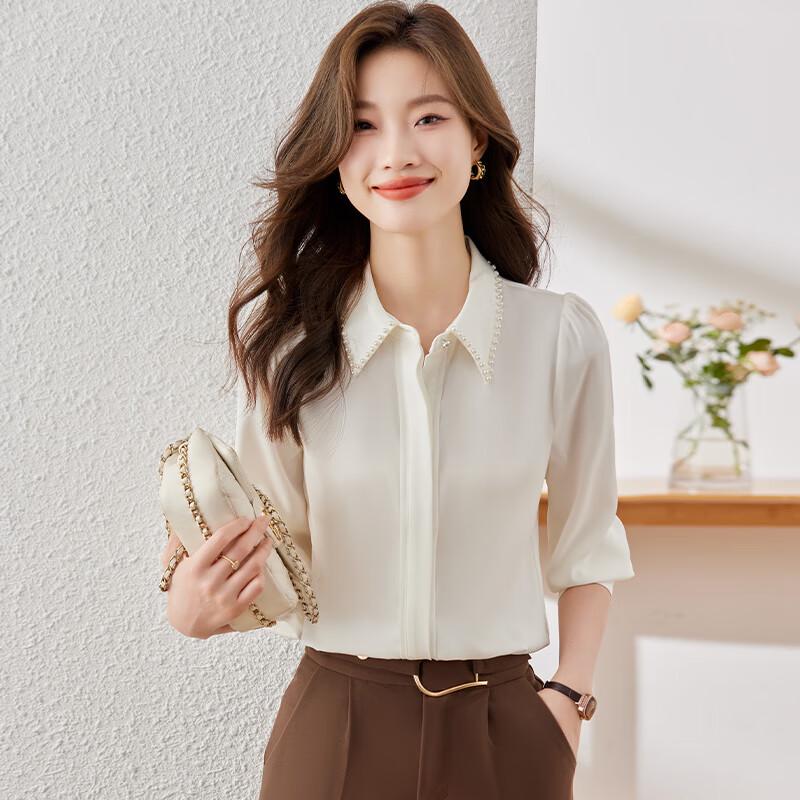 Taluoman Women s Long-Sleeve Commuter Shirt Multi-size