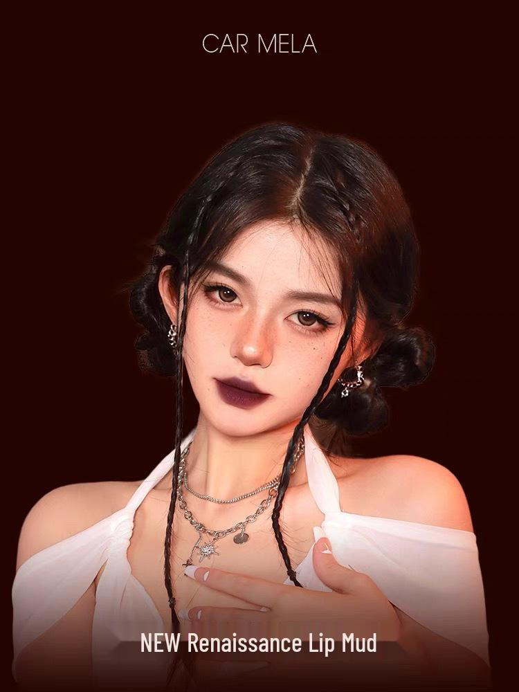 Carmela Lipstick: Renaissance Lip Mud - Dark Style Essential in Black, Brown, Super White.