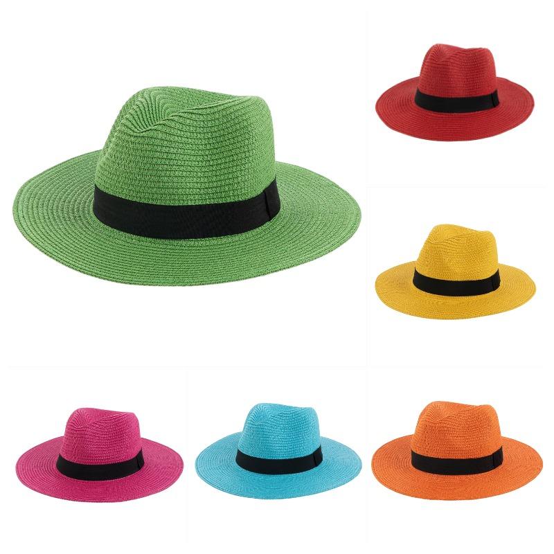 Yiran Dayang Hat Women's Summer Sunshade Straw Hat For Men And Fashionable Sun Protection Straw Panama Hat Versatile Outdoor Beach Jazz Hat