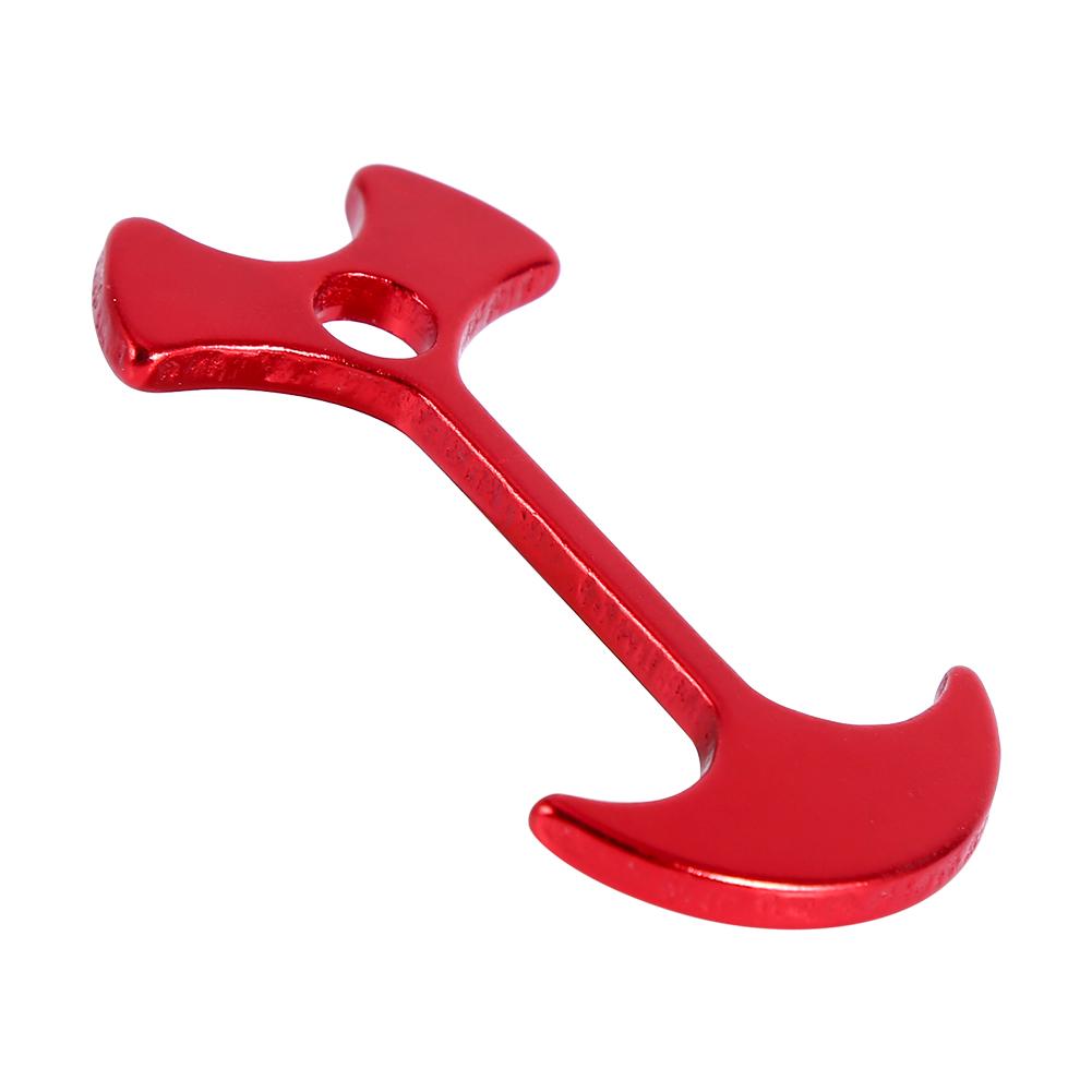 4PCS Pack Aluminum Tent Peg Outdoor Camping Wind Rope Anchor Chains Deck Floor Nail(Red)