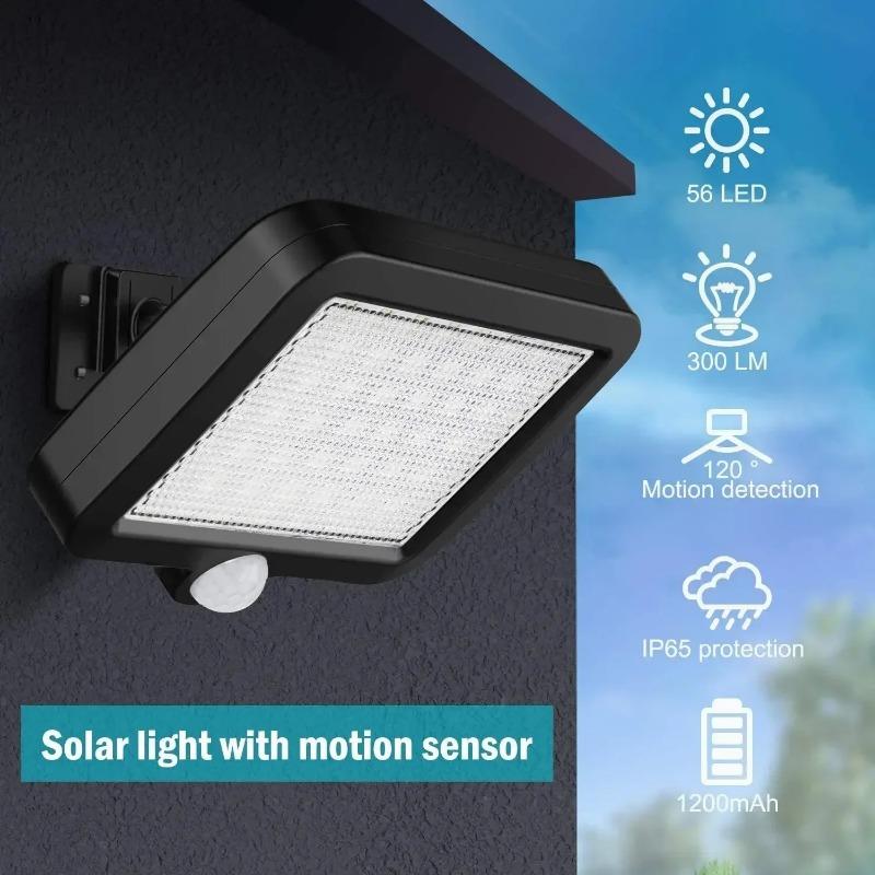 LED Solar Lights Split Wall Lamp Motion Sensor Sunlight Light 3 Mode Outdoor Waterproof Emergency Street Garden Security Light