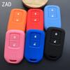 ZAD 2 Button Silicone Rubber Car Key Cover Case Holder for Honda Vezel City Civic Jazz CRV Crider HRV Fit Freed Smart Key