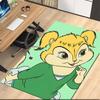 Tapete com Estampa de Alvin e os Esquilos para Cadeira de Escritório Sala de Estar Quarto Cozinha Decoração de Ambientes Presentes