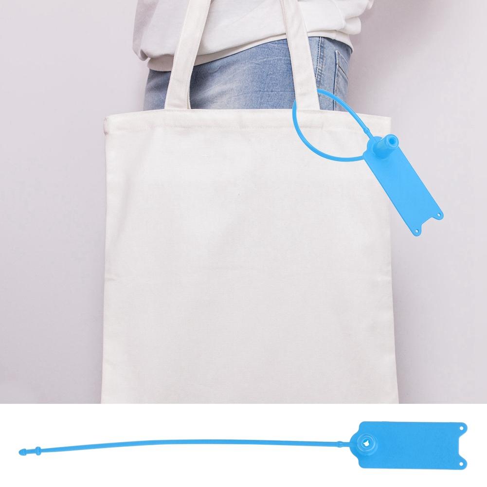 100Pcs 195mm Disposable Cable Anti Theft Self Locking Tie for Clothes Suitcase Shoes Bag Label (White )