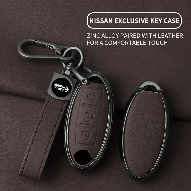 Interior Mouldings Car Metal Key Case Cover For Nissan Qashqai X-Trail T32 Juke J10 J11 Kicks Tiida Pathfinder Note For Infiniti