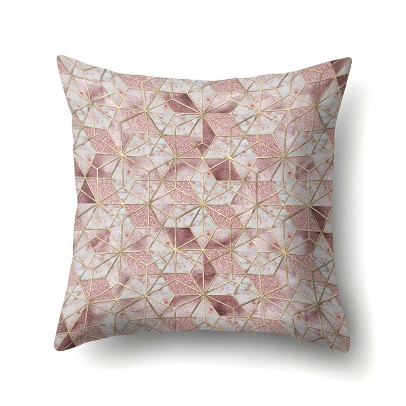 Polyester Pillow Case Automobile Decoration Home Printed Pillow Case Waist Cushion Cover Car Cushion Head Cushion Cover