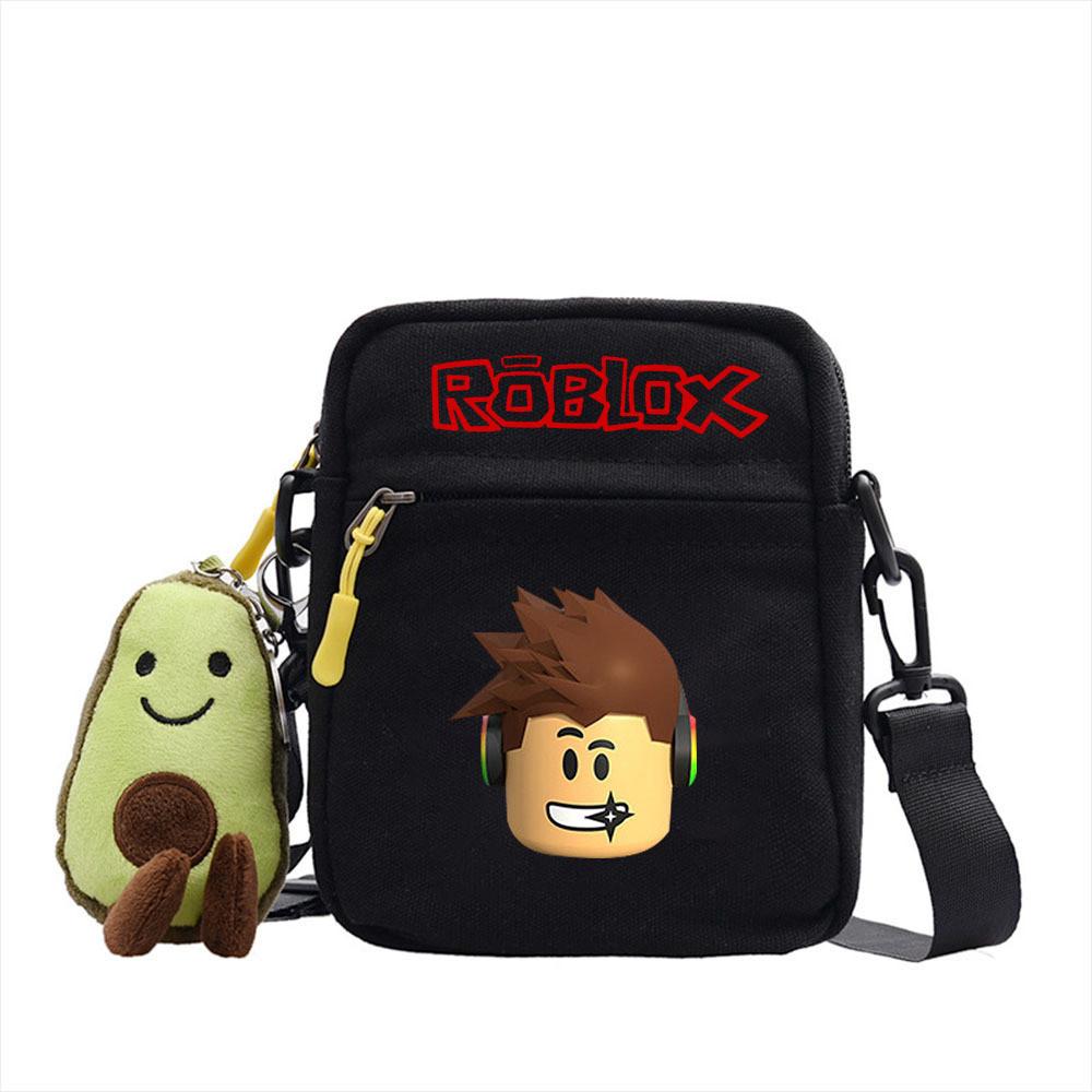 Plátěná taška přes rameno Roblox s potiskem herní postavičky pro běžné cestování a do školy
