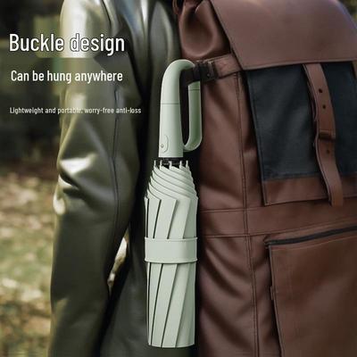 Fully Automatic Windproof Men's Umbrella with Thickened Extra Large Canopy for Sun and Rain
