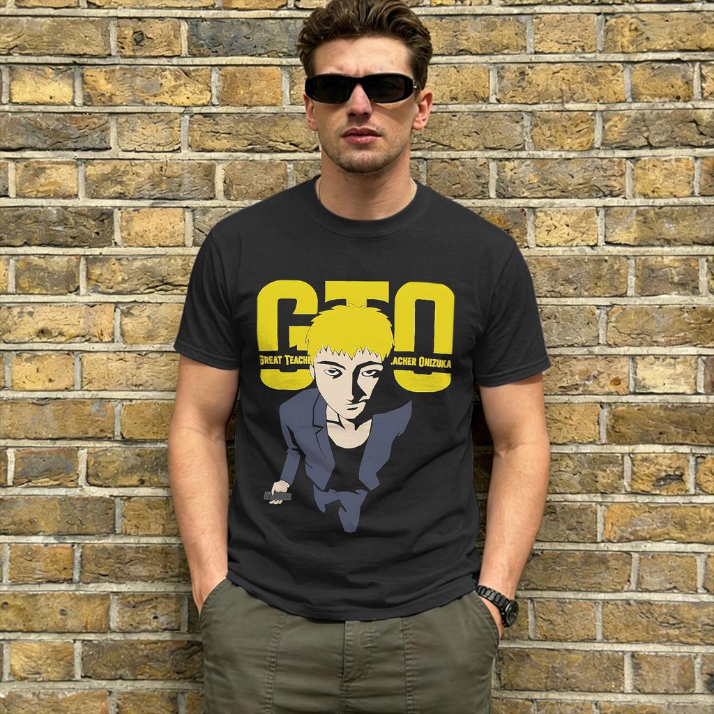 Anime Great Teacher Onizuka Tshirts For Unisex Hipster Cotton Tees Crew Neck Short Sleeve T Shirt Gift Idea Clothes