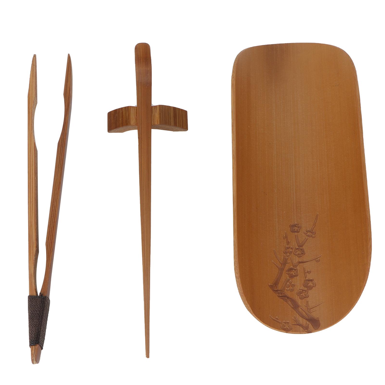 

Набор из 4 предметов Набор чайных ложек Бамбук Ручная работа Резьба Чайные аксессуары Инструменты для церемонии в чайной комнате(бамбуковый