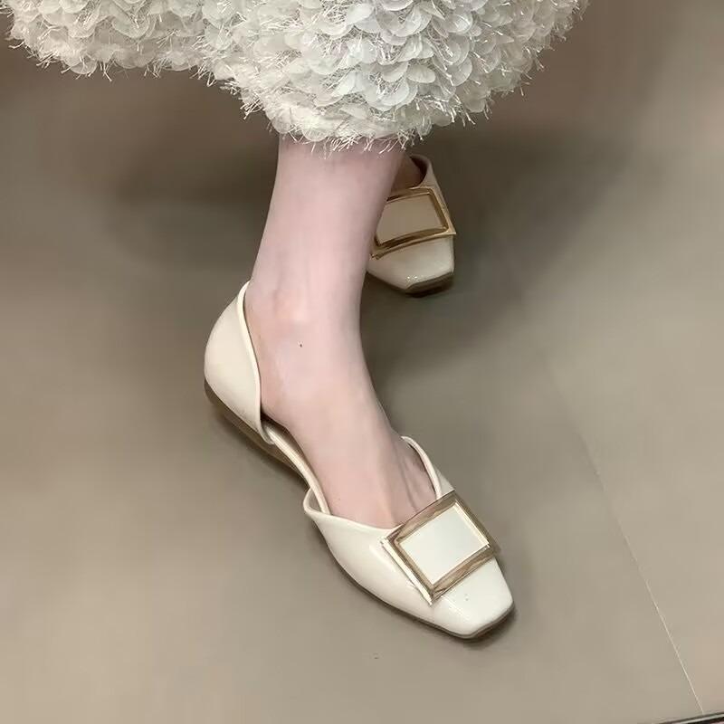 Women Loafers Shoes Shallow Fashion Cozy Shoes Square Toe Designer Sandals Summer Woman 2025 New Casual Dress Femme Zapatillas