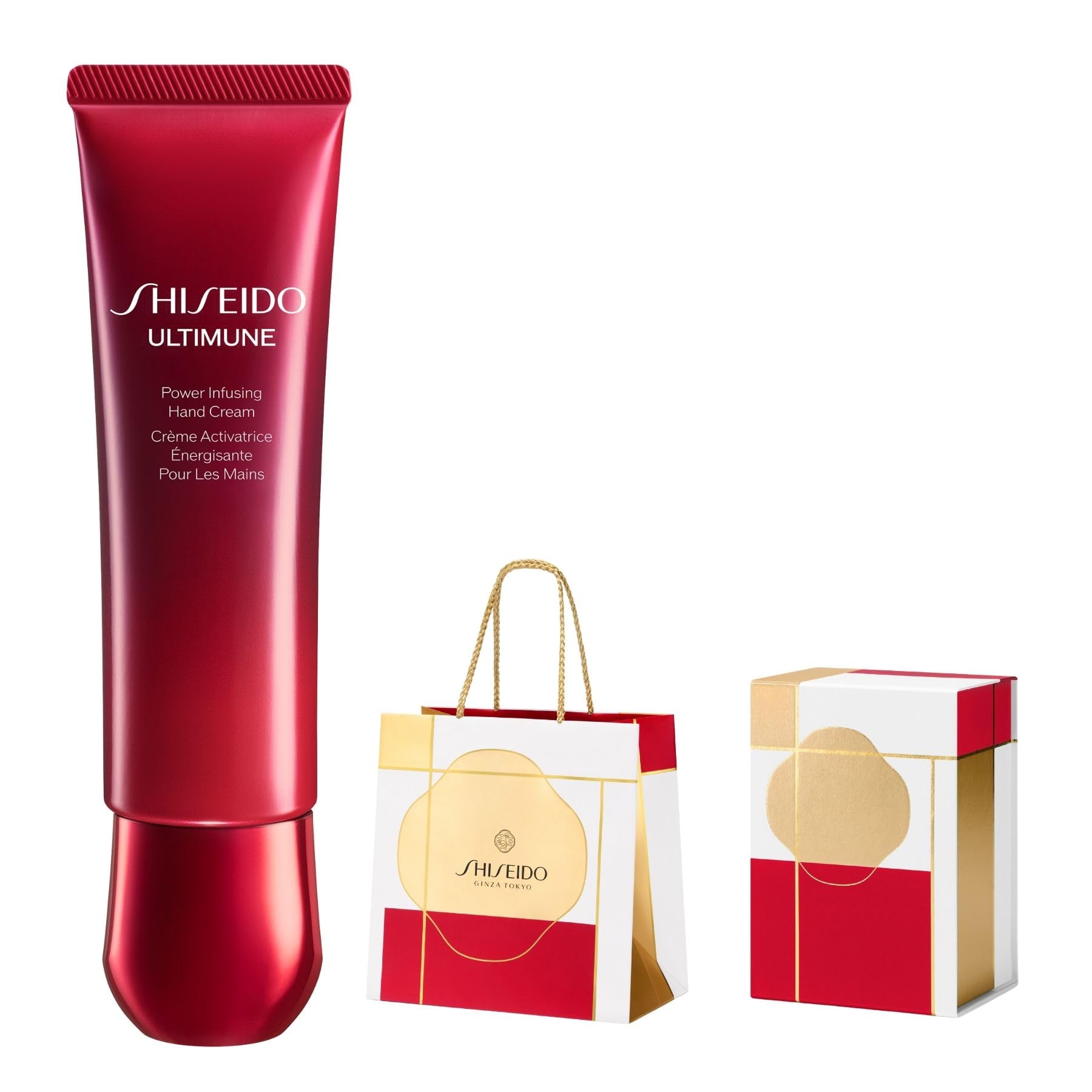 

SHISEIDO Ultimune Power Infusing Hand 50g Gift Hand Cream Hand Care Creamy Green Floral Scent Moisturizing Shiseido Cream, (Holiday Wrapping) &