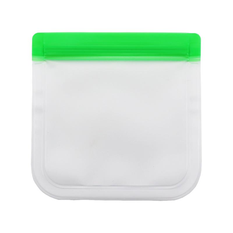 Многоразовые пакеты PEVA Ziplock для хранения фруктов и овощей в холодильнике Size 1 (15.3*15.3 cm) зелёный