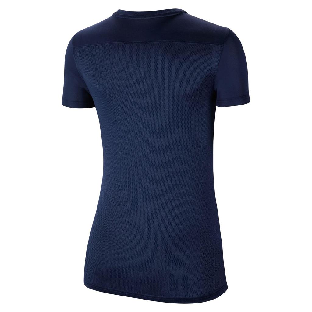 Nike Dri-FIT Casual Soccer Solid Color Short Sleeve T-Shirt Women tops Navy BV6728-410