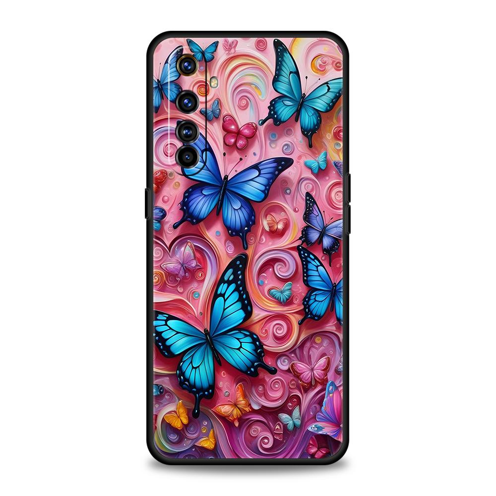 

Soft TPU For Realme 11 10 9 Pro Plus GT2 GT3 GT5 C21 C25 C35 C53 C55 C67 Pro 5G Shockproof Phone Case Butterfly Design Funda Bag Realme 9 5G