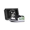 Air Jordan 1 Vintage Basketball Shoes Men's Low Top Black Green 553558-131(Team85-S-BOX-A)