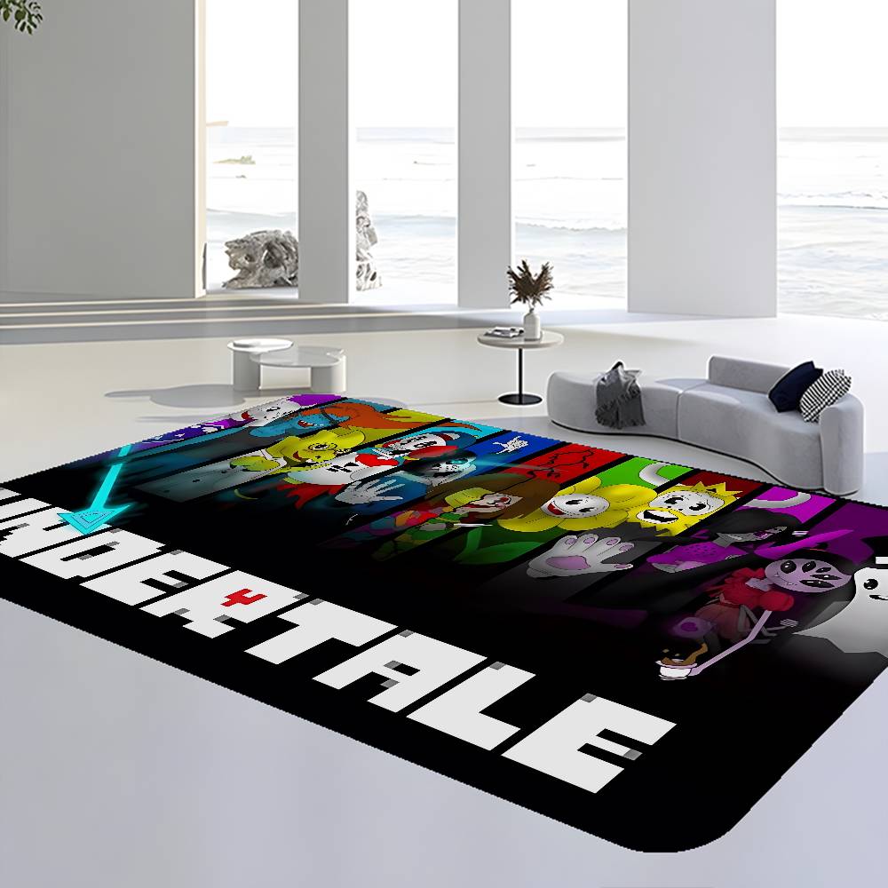 Felpudo Juego U-Undertale Habitación Infantil Decoración Dormitorio Balcón Felpudo Antideslizante Felpudo Sala de Estar Alfombra de Área