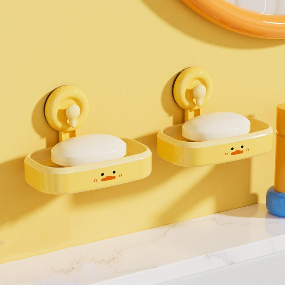 Plastic Soap Holder Wall Mounted Soap Container Tray Creative Soap Storage Rack  Bathroom