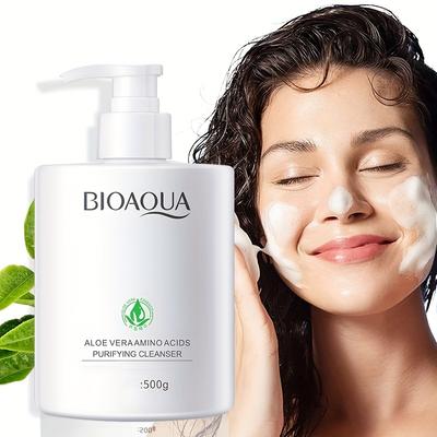 Aloe Vera & Centella Asiatica Gentle Cleansing Foam, Hydrating & Moisturizing Formula with Hyaluronic Acid and Amino Acids Extracts Facial Cleanser
