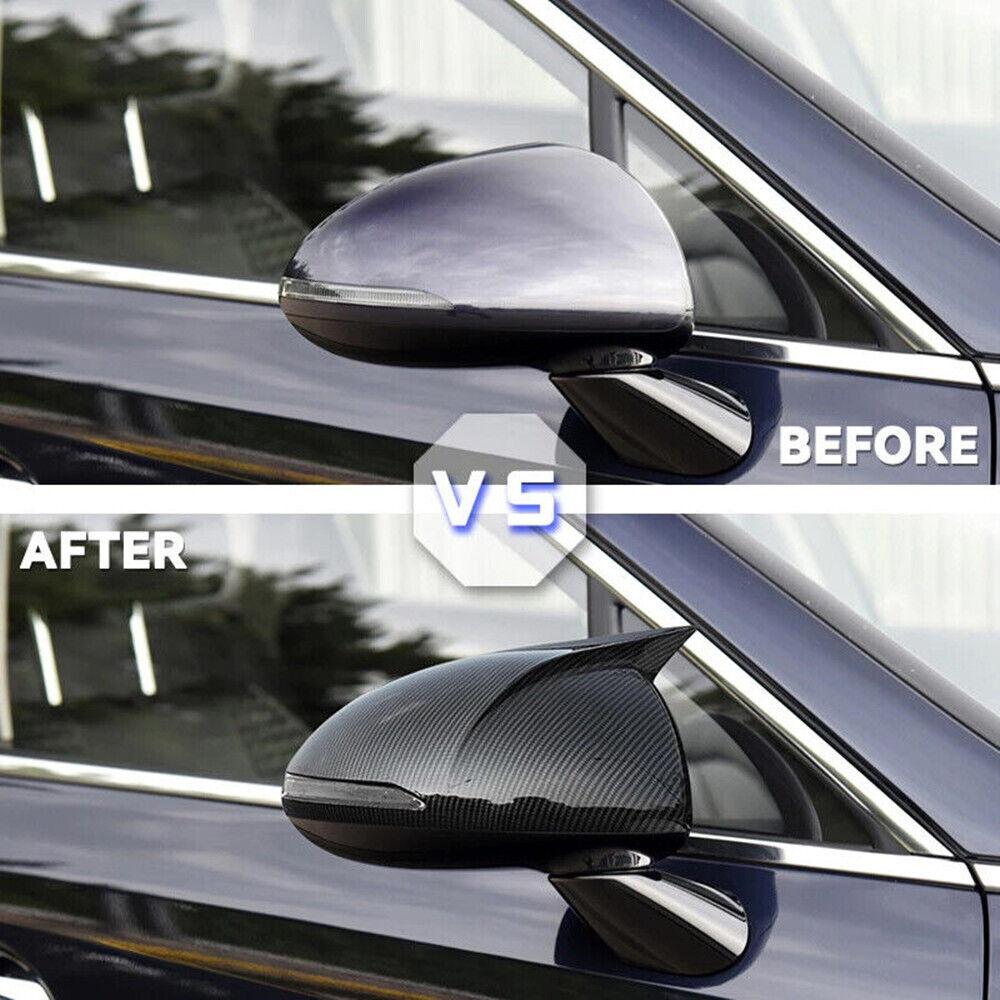 For Hyundai Sonata DN8    Rearview Side Mirror Cover Wing Cap Exterior Door Rear View Case Trim Carbon Fiber Look