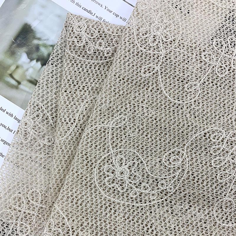 Children's Embroidered Cashew Mesh Lace Skirts and Dresses for Performance Wear
