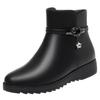 Boots female mother shoes autumn and winter women's shoes, new Martin boots soft-soled thick-heeled short boots velvet thermal cotton shoes