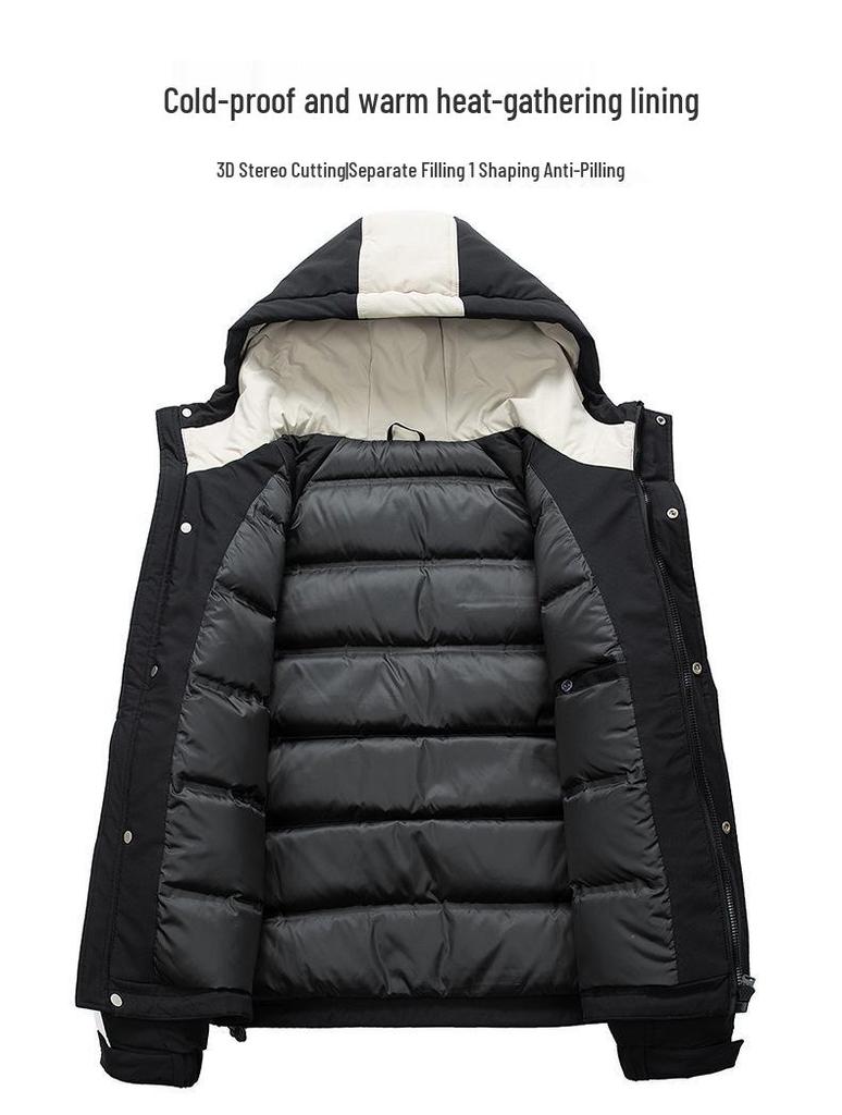 Men's 2025 Warm Hooded Down Jacket - Loose Fit Winter Top