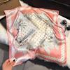 French Light Luxury Floral Small Square Scarf Simulation Silk Printing Silk Scarf Headscarf Women's Spring and Summer Scarf Temperament Scarf Scarf N