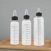 Graduated Squeeze Bottles with Tip Caps Clear Plastic Dispenser for Sauce Oil Paint Glue Leak-Proof Reusable Condiment Bottles for Kitchen Craft Lab