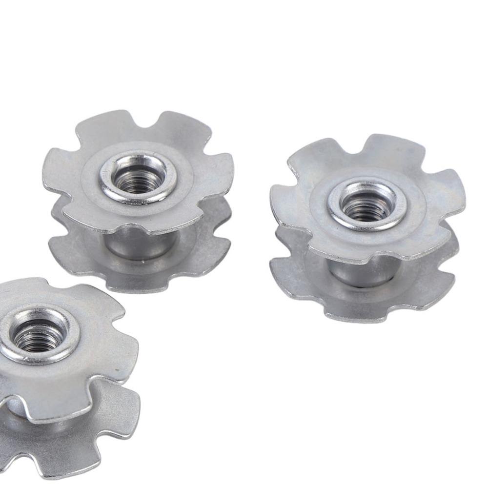 8Pcs 28.6mm Fork Cycle Fork Star Nut Steel BCycle Headset Star Nut  Cycling Repair