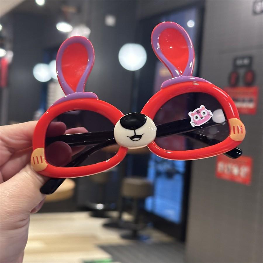 

Cute Bunny Ear Kids Sunglasses Cartoon Baby Shades UV Protection Sun Glasses for Toddlers and Children Adjustable Frame One Size червоний