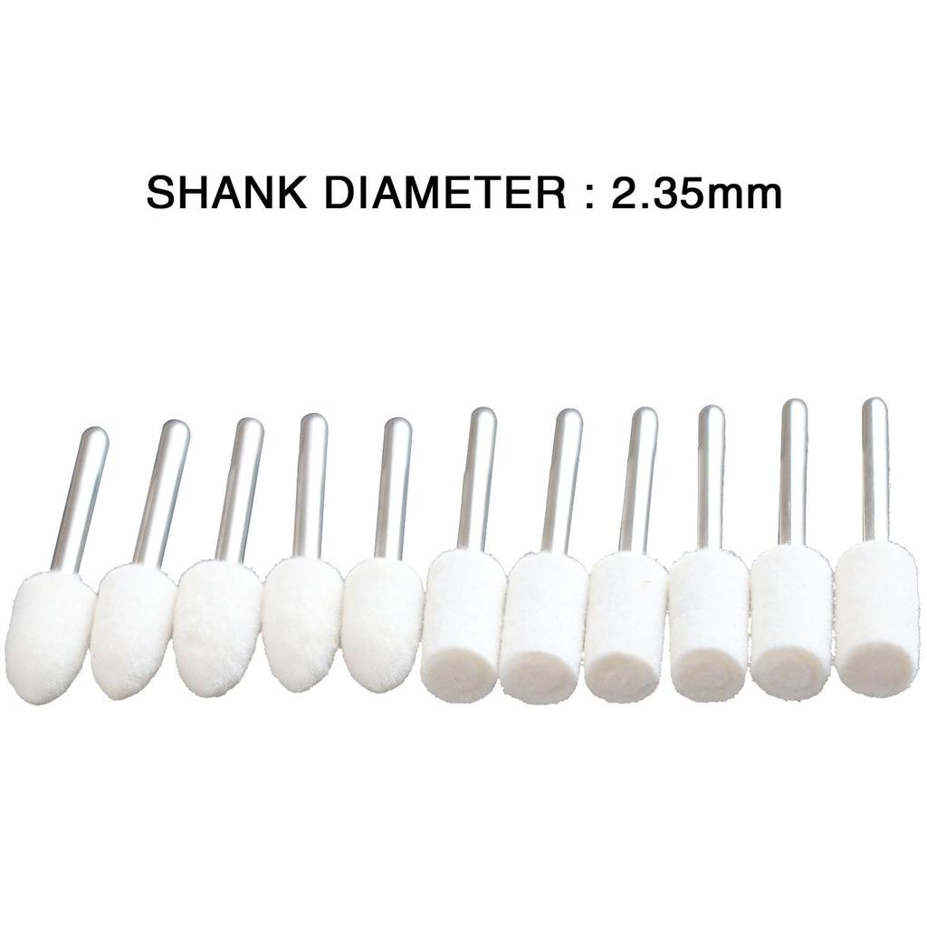 Compress Wool Polishing Wheels Wool Felt Grinding Bits Buffing Tips  for Dremel Rotary Tool