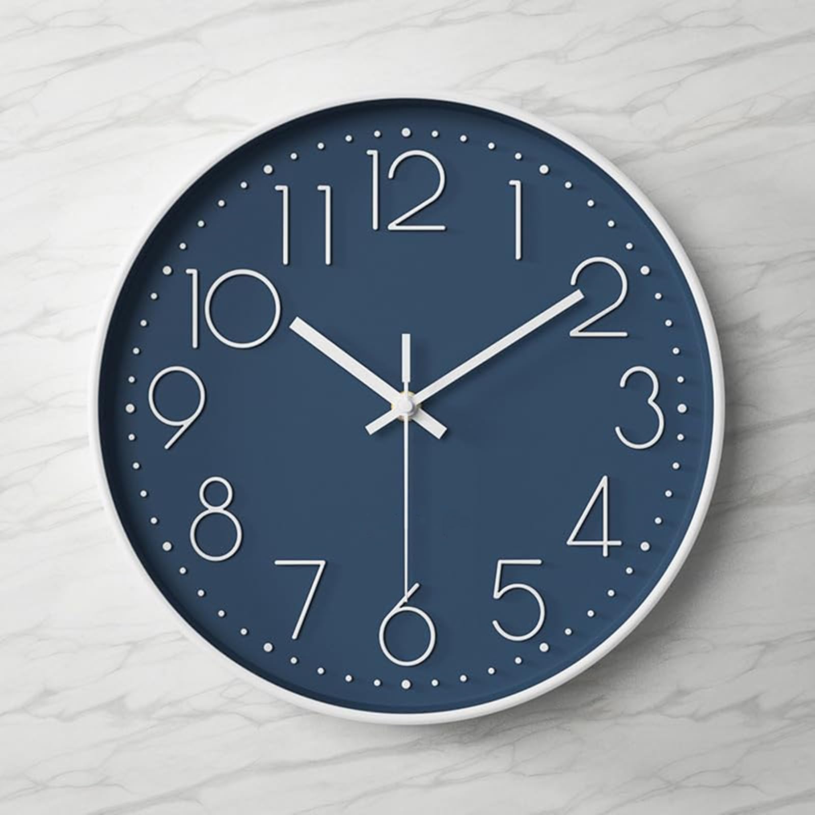 Nbdeal Wall Continuous Second 3D Nordic 30cm Automatic Clock, Radio-Controlled, Silent, Hand, Stylish, Diameter, Style, Diameter, Reception, Quiet,