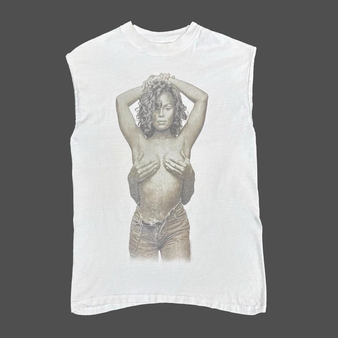 Janet Jackson 1993 93 90s Vintage Band World Tour Concert Sleeveless Unisex T-Shirt L