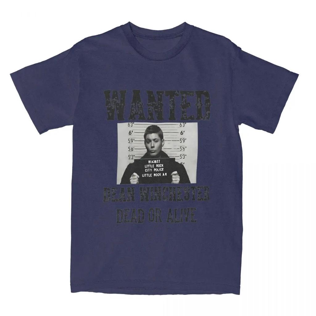 Dean Winchester Wanted Sign T Shirts Cotton Tops Summer Vintage Short-Sleeve T Shirt O Neck Fashion Loose Tshirt